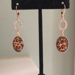Gloria Vanderbilt Leopard Print Earrings